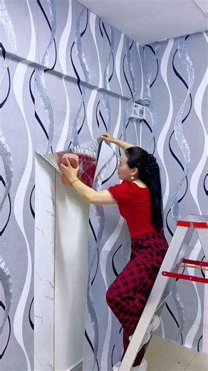 Old House Makeover with 3D Wall Stickers 🏠✨ | Modern Style Decoration#ModernHome #RoomMakeover