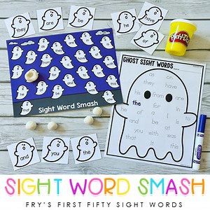 Halloween Sight Word Smash - Fry's First 50 Sight Words - Halloween Sight Words