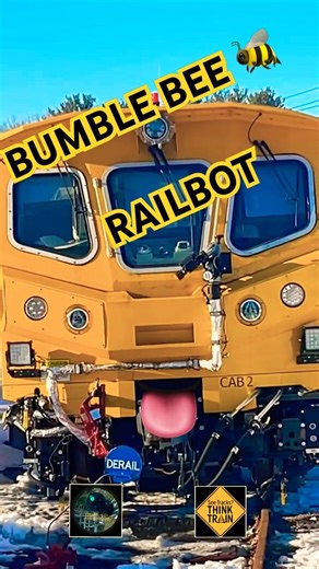 Bumble bee RAILBOT ! Rail grinder #trains #trackmaintainer #trackmaintenance #csxt