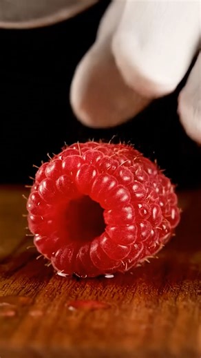 satisfying raspberry cutting asmr 🍇 | cinematic 4k macro fruit slice #asmr