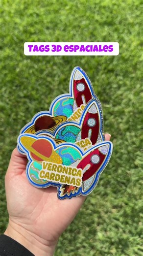 🪐✨ Tags 3D espaciales ✨🪐 Ideales para fiestas, regalos o detalles personalizados 🎁 Diseño moderno, efecto 3D y mucha creatividad 🚀 #crafter #tags #gifttags #papeleriacreativa #handmade