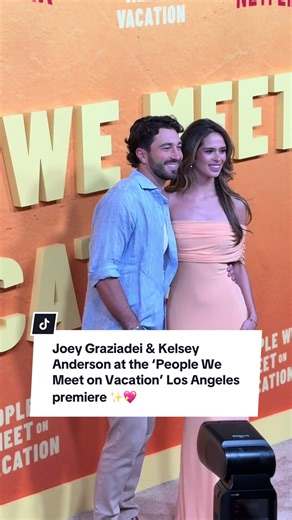 Joey Graziadei and Kelsey Anderson at LA Premiere