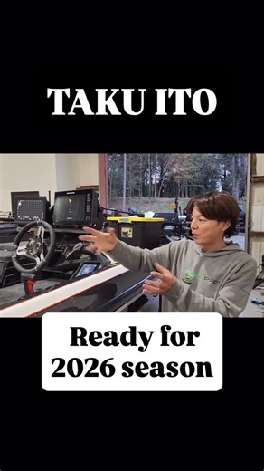 SonarPros on Instagram: "Another year and another awesome Taku Ito boat rigging experience. Taku is ready for the 2026 season and is ready to hoist another big blue trophy. Clean power, sturdy graph mounting and a layout that helps him stay consistent at the highest level. Good luck Taku! #sonarpros #takuito #bassmaster #fishing"