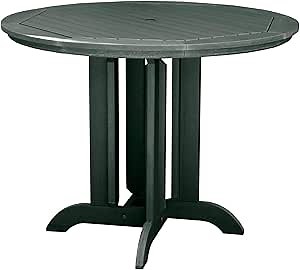 Highwood Adirondack Round Counter Height Dining Table, 48", Charleston Green