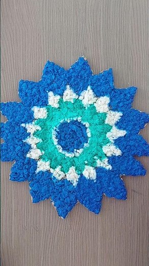 Easy Rangoli craft for kids | Tissue paper rangoli #diwalirangoli