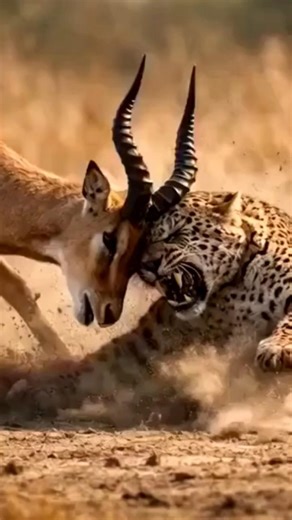 Leopard vs Antelope Fight Brave Antelope Fights Back Against Leopard – Shocking Wildlife Battle!!
