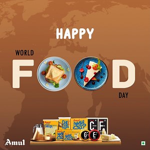 From our farmers to your table, Amul Cheese stands for the best food for all. 🧀🌱 #RightToFood #WorldFoodDay #AmulCheese #Amul India #YehMeraCheeseHai | Amul