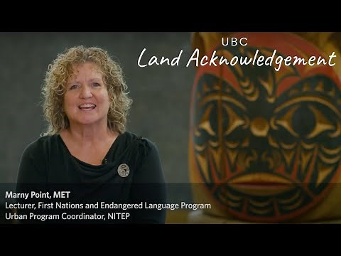 UBC Land Acknowledgement with Marny Point, MET Alumna