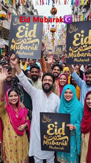 The streets are alive with the spirit of Eid! 🌙✨🏘️#shorts