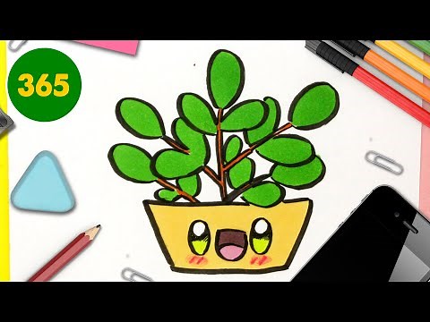 COMMENT DESSINER UNE PLANTE KAWAII - Dessins kawaii faciles - Apprenez à dessiner facilement