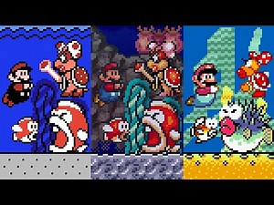 Super Mario World (SNES) - SMB3 REMAKE #3 (Rom Hack). ᴴᴰ
