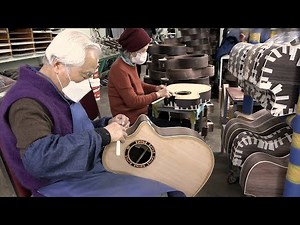 Acoustic Guitar Mass production Process. Amazing! Crafter Korea Guitar Factory Tour