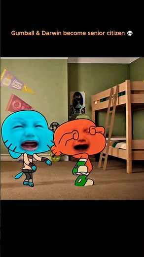 Gumball & Darwin become senior citizen 💀 #gumball #shorts