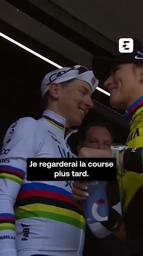 🤣 Le conseil de Pogacar : "Ne regarde pas la course, ça sert à rien" #pogacar #tourdesflandres