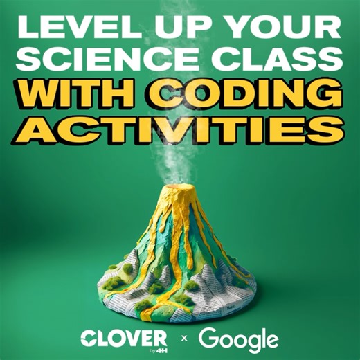Build future-ready skills! Teach code at home with hands-on activities from #CLOVERby4H! Developed by Google to build digital skills in kids grade 3 . Start activity: https://bit.ly/4c213Zj 🍀 | 4-H