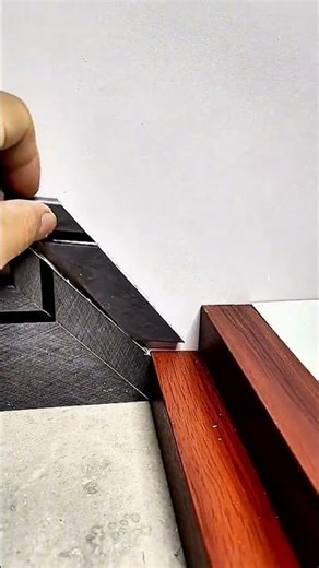 Perfect Corner Baseboard Trick – Smart Woodworking #woodworking #carpentry #diy