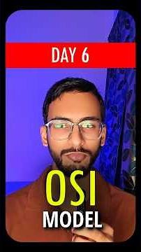 Day 6 | OSI Model Explained in Hindi | 7 Layers of OSI Model | Networking #cybersecurity #shorts