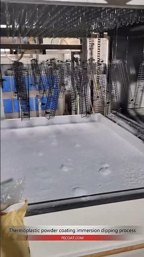 Thermoplastic powder coating dipping process automatic immersion for wire basket,polyethylene powder