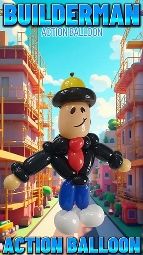 Builderman Action Balloon Animation #builderman #roblox #robloxballoons #actionballoon #sydneyballoons #balloonartist #sydneyballoonartist #sydneyballoontwister | ActionBalloon 動力氣球扭波