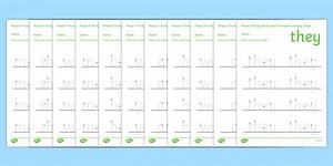 Phase 3 Tricky Words Letter Formation Activity