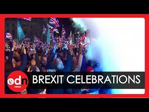 The Moment Parliament Square Erupts as Brexit Countdown Ends