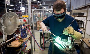 Manufacturing output is at a two-and-a-half year high