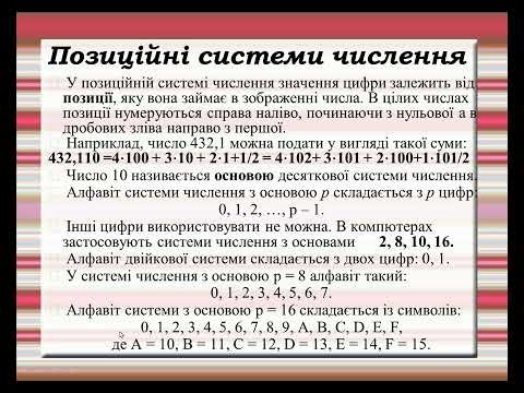 Переведення чисел з 2-кової в 8- кову і 16-кову системи числення.