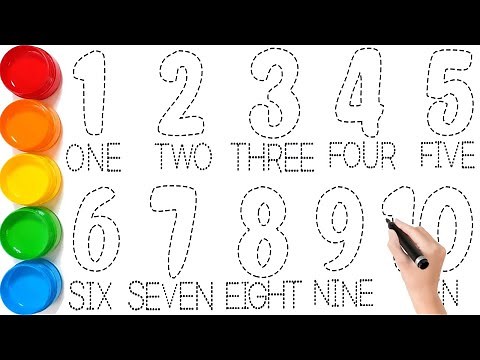 Let's Learn How to Draw & Paint Numbers 1 to 10 for Beginners | Step by Step Easy Draw | KS ART