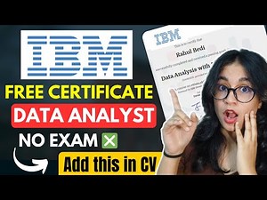 🔥IBM Data Analyst FREE Certificate | Add in your CV/ LinkedIn