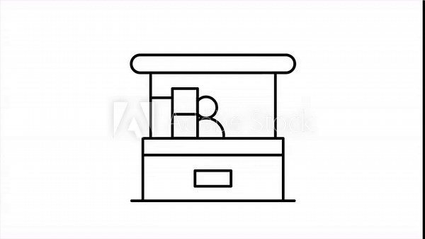 Retail Shop Store Icon for Commerce, Small Business, Shopping, and Local Market Concepts