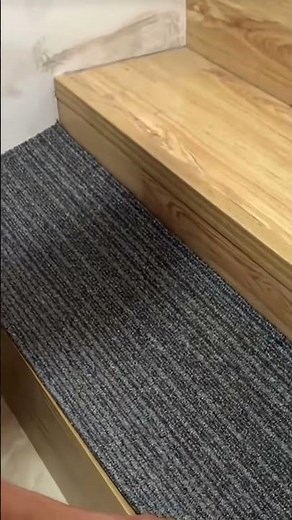 Self-Adhesive Stair Rugs! ✂️ Free Cut & Non-Slip #StairRug #DIY #HomeDecor