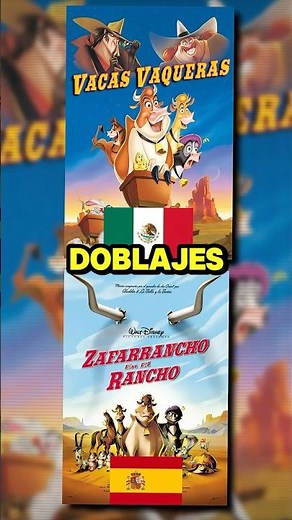 Vacas vaqueras es pueo cine 🗿mas en el doblaje latino •••#disney #curiosidades