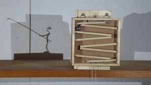 Rotating marble machine - Weight-driven kinetic sculpture