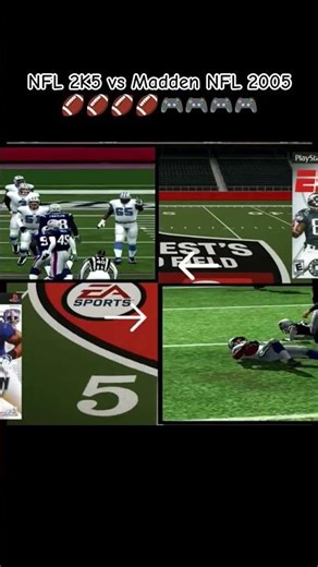 NFL 2K5 VS MADDEN NFL 2005 #nfl2k5 #2ksports #maddennfl2005 #easports #vs #football #retrogaming