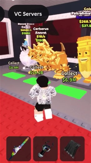 Cerberus Gold Trait and Bruno Mars in Roblox