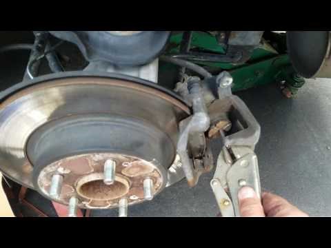 How to compress Honda Accord Brake Caliper Piston.