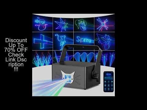 Datewink 25W 3D Animation DJ Party Lights Bluetooth APP Battery RGB Stage Lighting Projector DMX For