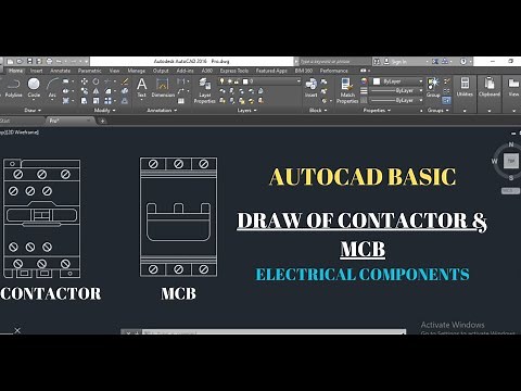Draw of Contactor & MCB in 2D with AutoCAD | Electrical Components