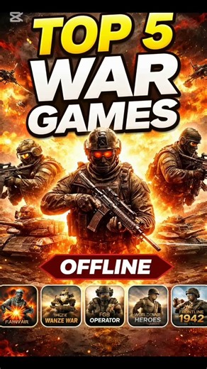 Top 5 Best Offline War Games For Android | High Graphic Military Games #offline #shorts #top5