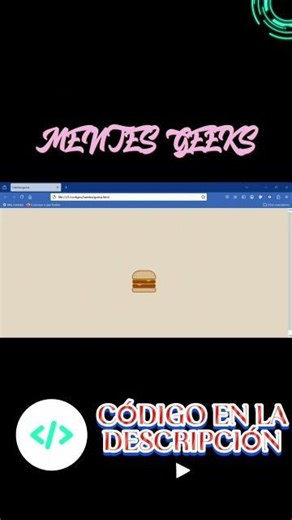 #HAMBURGUESA con #HTML y #CSS #webdesign #webdevelopment #programming #maths #ciencia #cssart #code