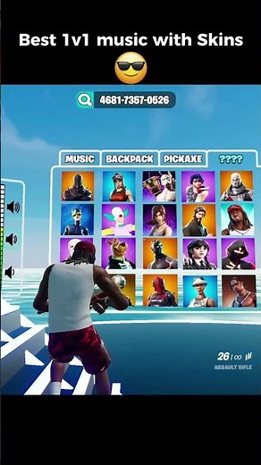 The Best 1v1 MUSIC Map with SKINS #fortnite #1v1 #skin