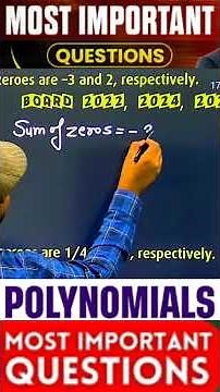 Find QUADRATIC polynomial | SUM AND PRODUCT OF ZEROS | Class 10 Math | ‪@MannKiGanit‬