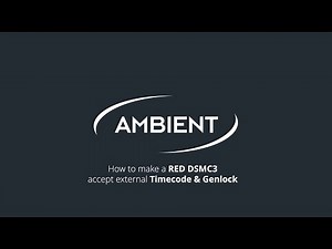 External Timecode & Genlock on RED DSMC3 cameras