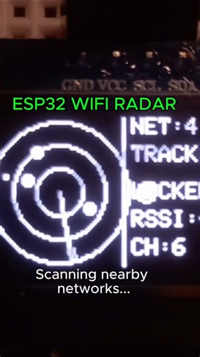 ESP32 WiFi Radar on OLED Display 📡 #shorts