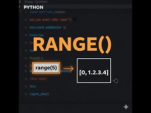 Python Full Course ❤️| Python range() Function Explained | Definition, Syntax & Examples Lectures-21