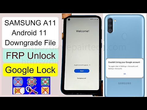 Samsung Galaxy A11 FRP Bypass U2 Android 11 Downgrade firmware | Samsung A11 Android 11 FRP Bypass