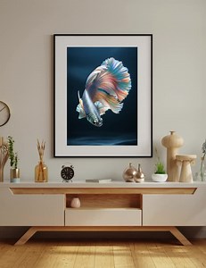 Elegant Betta Fish Art Print - Etsy