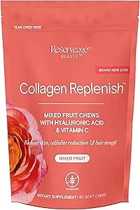 Reserveage Beauty Collagen Replenish Chews, Mixed Fruit, 60 Soft Chews