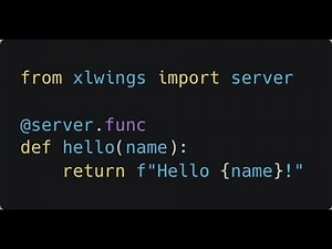 Excel Custom Functions ("UDFs") with Python and Azure Functions (webinar)