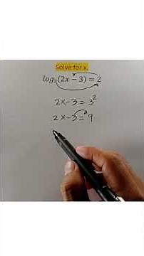 solve for x #mathshorts #education #logarithmic